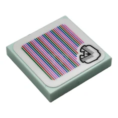 LEGO Piastrelle 2 x 2 con Super Mario Scanner Code Bone…