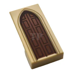 LEGO Tile 1 x 2 with Arched Door Pattern