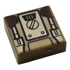 LEGO Tile 1 x 1 with Mark IV Architect Droid Back…