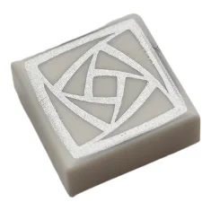 LEGO Carreau 1 x 1 avec motif de carrés tournants.