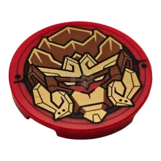 LEGO Tile, Round 3 x 3 with Dark Orange and Gold…