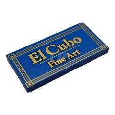 LEGO Tile 2 x 4 with 'El Cubo Fine Art' and…
