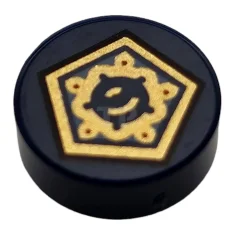 LEGO Carreau 1 x 1 rond avec motif de pentagone (carte…