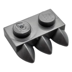 LEGO Plaque, modifiée 1 x 2 avec 3 dents (griffes).