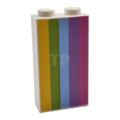 LEGO Brick 1 x 2 x 3 with Yellow, Lime, Bright…