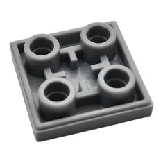 LEGO Tegel, aangepast 2 x 2 omgekeerd met gele ring op…