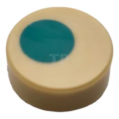 LEGO Tile 1 x 1 Round with Circle Pattern (Dixie Kong…