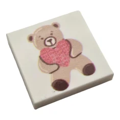 LEGO Fliese 2 x 2 Bär mit Herz