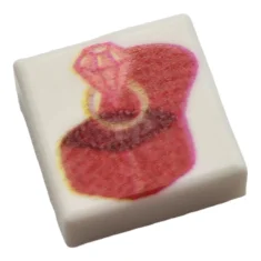 LEGO Fliese 1 x 1 Ring mit Diamanten