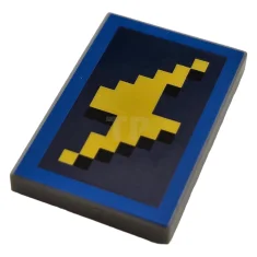 LEGO Tile 2 x 3 with Pixelated Lightning Bolt Pattern (Minecraft…