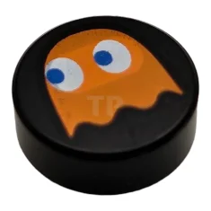 LEGO Fliese 1 x 1 Rund mit PAC-MAN Geister-Muster (Clyde)