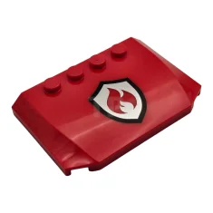 LEGO Wedge 4 x 6 x 2/3 Triple Curved with Black…