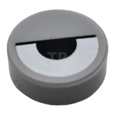 LEGO Fliese 1 x 1 Rund mit teilweise geschlossenem Augenmuster