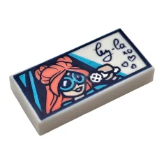 LEGO Piastrelle 1 x 2 con microfono e modello scritto a…