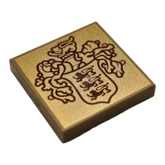 LEGO Tile 2 x 2 with Disney Castle Crest Pattern