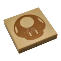 LEGO Tile 2 x 2 with Mushroom Silhouette Pattern (Nabbit Bag…