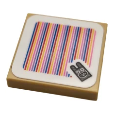 LEGO Tile 2 x 2 with Super Mario Scanner Code Nabbit…