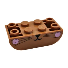 LEGO Slope, Curved 4 x 2 Inverted Double with Black Mouth,…