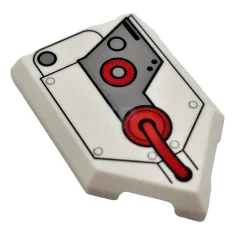 LEGO Tegel 2 x 3 Pentagonaal met motorkappatroon