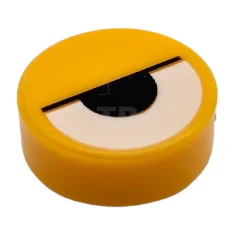 LEGO Tile 1 x 1 Round with Partially Closed Eye Pattern