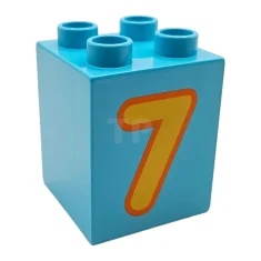 LEGO Duplo, Brick 2 x 2 x 2 with Number 7…