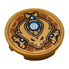 LEGO Tile 2 x 2 Round with Bottom O and Dragon…