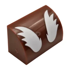 LEGO Slope 1 x 2 x 1 Curved with Fur Pattern…