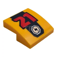 LEGO Slope 2 x 2 x 2/3 Curved with Number 21…