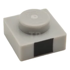 LEGO Plate 1 x 1 with 1 Black Square Pattern
