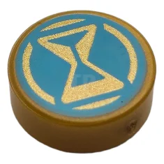 LEGO Tile 1 x 1 Round with Hourglass Pattern