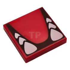 LEGO Tile 2 x 2 with Sharp Teeth in Open Mouth…