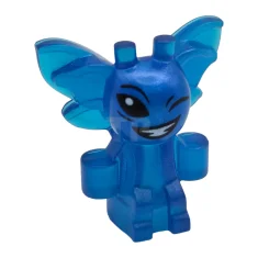 LEGO Cornish Pixie met zwarte ogen, knipoog en scheve glimlach met…