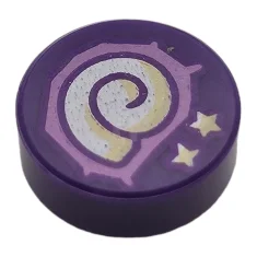 LEGO Carreau 1 x 1 rond avec motif d'ammonite et d'étoiles…