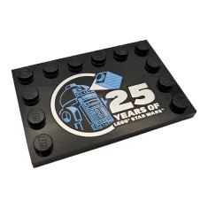 LEGO Tile 4 x 6 with Studs on Edges with R2-D2…