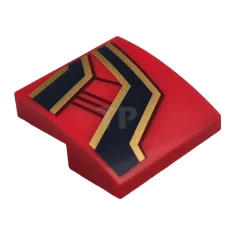 LEGO Pendenza 2 x 2 x 2/3 curvo con motivo a…