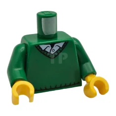 LEGO Torso Sweater V-Neck over Button Down Blue Shirt Collar with…