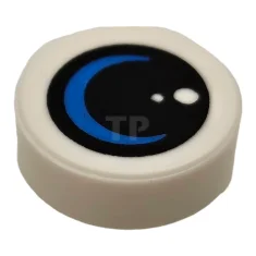 LEGO Fliese 1 x 1 Rund mit Mondsichel-Muster