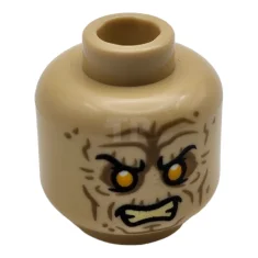 LEGO Kopf Minifigur mit zerknittertem Heck / wütendem Gesicht (SW Palpatine)