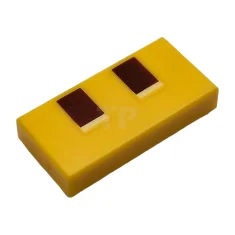LEGO Tile 1 x 2 with Pixelated Sniffer Nostrils Pattern