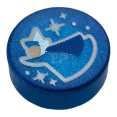 LEGO Fliese 1 x 1 Rund mit Fee-Göttin-Muster Merryweather