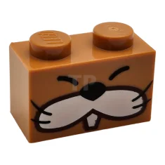 LEGO Brick 1 x 2 with  Eyes, Nose, and Whiskers…