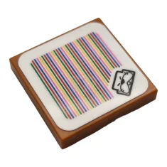 LEGO Tile 2 x 2 with Super Mario Scanner Code Monty…