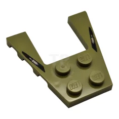 LEGO Plaat 4 x 4 Wig met uitsparing en schokdempers Patroon