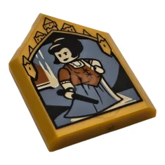 LEGO Baldosa 2 x 3 Pentagonal con dibujo Retrato de Maud…