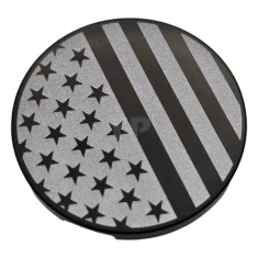 LEGO Tile, Round 3 x 3 with Stars and Dark Silver…