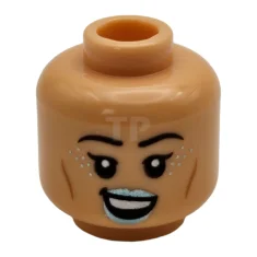 LEGO Minifigure, tête double face femme sourcils noirs, lèvres et taches…