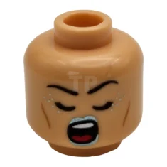 LEGO Minifigure, tête double face femme sourcils noirs, lèvres et taches…