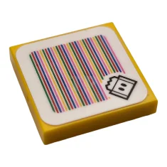 LEGO Tile 2 x 2 with Super Mario Scanner Code Lava…