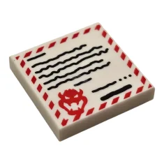 LEGO Piastrelle 2 x 2 con motivo a scarabocchi (lettera)