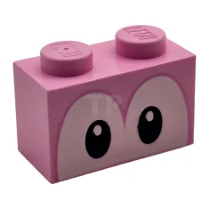 LEGO Brick 1 x 2 with Dark Blue and Black Eyes…